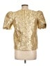 TCEC 100% Polyester Metallic Gold Short Sleeve Blouse Size L - photo 2