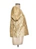 TCEC 100% Polyester Metallic Gold Short Sleeve Blouse Size L - photo 4