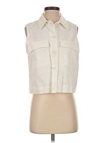 Zara Sleeveless Button-Down Shirt (view 1)
