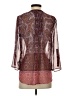 Daniel Rainn 100% Polyester Paisley Burgundy 3/4 Sleeve Blouse Size XS - photo 2