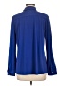 Ellen Tracy Color Block Blue Long Sleeve Blouse Size L - photo 2