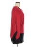 Alfani 100% Other Color Block Red Poncho Size M - photo 4