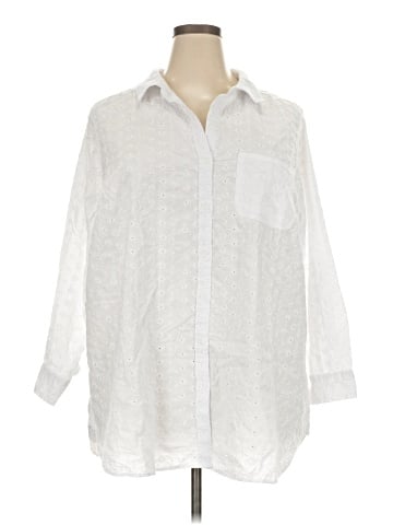 Velvet Heart 3/4 Sleeve Button-Down Shirt (view 1)