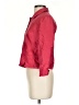 ICE 100% Silk Red 3/4 Sleeve Silk Top Size S - photo 5
