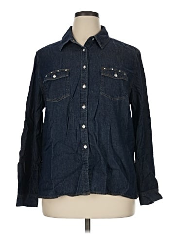 Classic Elements Long Sleeve Button-Down Shirt (view 1)