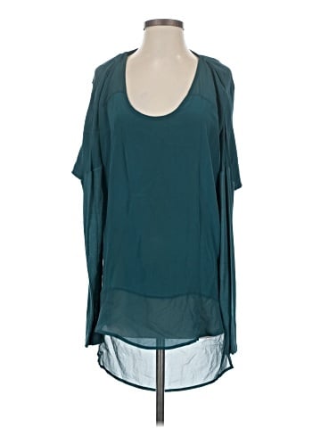 Gold Hawk 3/4 Sleeve Silk Top (view 1)