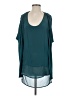 Gold Hawk 100% Silk Teal 3/4 Sleeve Silk Top Size S - photo 1