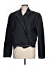 Maeve Chevron-herringbone Black Blue Denim Jacket Size L - photo 1