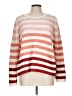 John Paul Richard 100% Polyester Stripes Orange Pullover Sweater Size L - photo 1