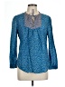 J.Crew Blue Long Sleeve Blouse Size 10 - photo 1