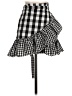 BP. 100% Cotton Checkered-gingham Black Casual Skirt Size XS - photo 1