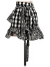 BP. 100% Cotton Checkered-gingham Black Casual Skirt Size XS - photo 2