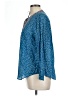 J.Crew Blue Long Sleeve Blouse Size 10 - photo 5