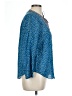 J.Crew Blue Long Sleeve Blouse Size 10 - photo 4