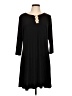 MSK Solid Black Casual Dress Size L - photo 1