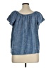 CeCe Blue Short Sleeve Blouse Size 1X - photo 2