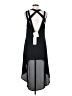 Lush 100% Polyester Solid Black Casual Dress Size S - photo 2