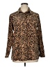 Sag Harbor Animal Print Brown Long Sleeve Button-Down Shirt Size XL (estimated) - photo 1