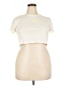 Fabletics Ivory Short Sleeve T-Shirt Size XXL - photo 1