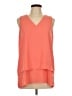 MICHAEL Michael Kors 100% Polyester Orange Sleeveless T-Shirt Size L - photo 1