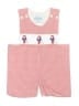 The Smocking Bug 100% Cotton Red Snow Pants With Bib Size 2 - photo 1