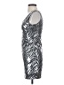 Aqua Metallic Silver Cocktail Dress Size S - photo 5