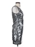 Aqua Metallic Silver Cocktail Dress Size S - photo 4