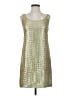 Tabitha 100% Polyester Metallic Gold Cocktail Dress Size 2 - photo 1