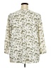 Fun2Fun 100% Polyester Print Ivory 3/4 Sleeve Blouse Size 2X - photo 2