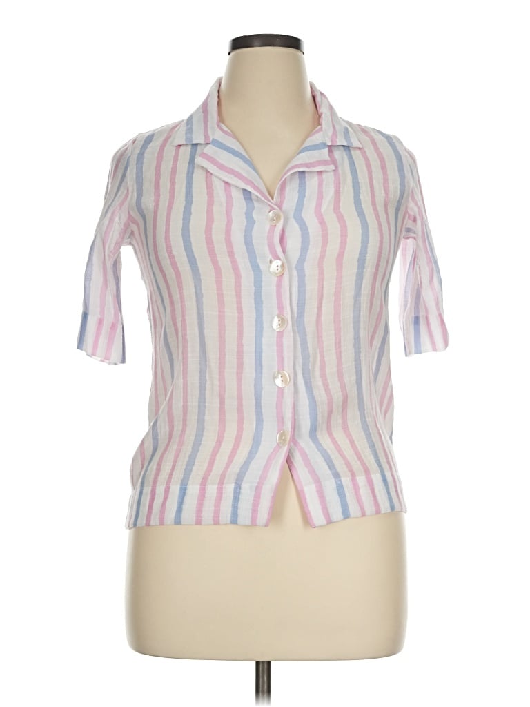 Pre-owned And Short Sleeve Blouse In Pink
