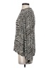 Carlisle 100% Silk Animal Print Silver Long Sleeve Silk Top Size 4 - photo 5