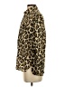 Zara 100% Cotton Animal Print Brown Long Sleeve Blouse Size S - photo 5