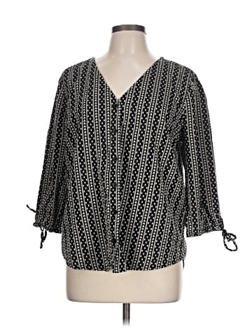 Garnet Hill 3/4 Sleeve Blouse (view 1)