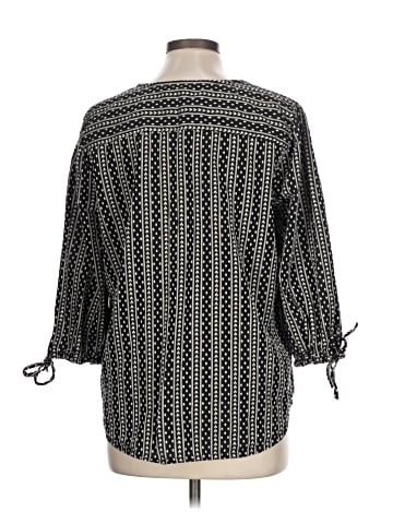Garnet Hill 3/4 Sleeve Blouse (view 2)