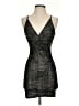 Astr Metallic Black Cocktail Dress Size S - photo 1