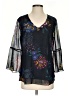CAbi 100% Polyester Black 3/4 Sleeve Blouse Size S - photo 1