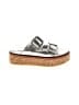 J/Slides Silver Wedges Size 7 1/2 - photo 1