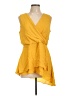 Thalia Sodi 100% Polyester Yellow Sleeveless Blouse Size L - photo 1