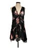 Free People 100% Polyester Floral Black Cocktail Dress Size S - photo 1