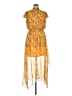 MSK 100% Polyester Floral Yellow Casual Dress Size XL - photo 1