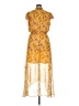 MSK 100% Polyester Floral Yellow Casual Dress Size XL - photo 2