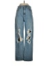Just Black Hearts Blue Jeans Size 26 waist - photo 1