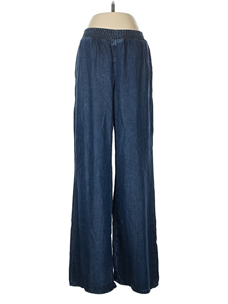 Pre-owned Good American Casual Pants In Blue