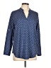 Halife Blue Long Sleeve Blouse Size L - photo 1