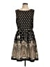 Pinky 100% Polyester Paisley Black Cocktail Dress Size L - photo 1