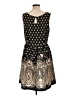 Pinky 100% Polyester Paisley Black Cocktail Dress Size L - photo 2