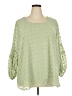 Cato 100% Polyester Green 3/4 Sleeve Blouse Size 22 - photo 1