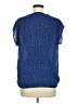 Lands' End 100% Polyester Stars Blue Short Sleeve Blouse Size 8 - photo 2