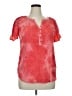 Kim Rogers Red Short Sleeve Blouse Size XL - photo 1