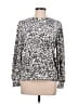 Ann Taylor LOFT Animal Print Silver Pullover Sweater Size M - photo 1
